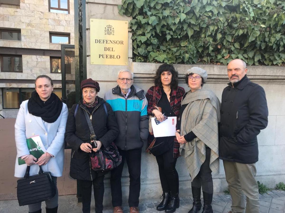 Representantes de las organizaciones en defensa de la sanidad pública