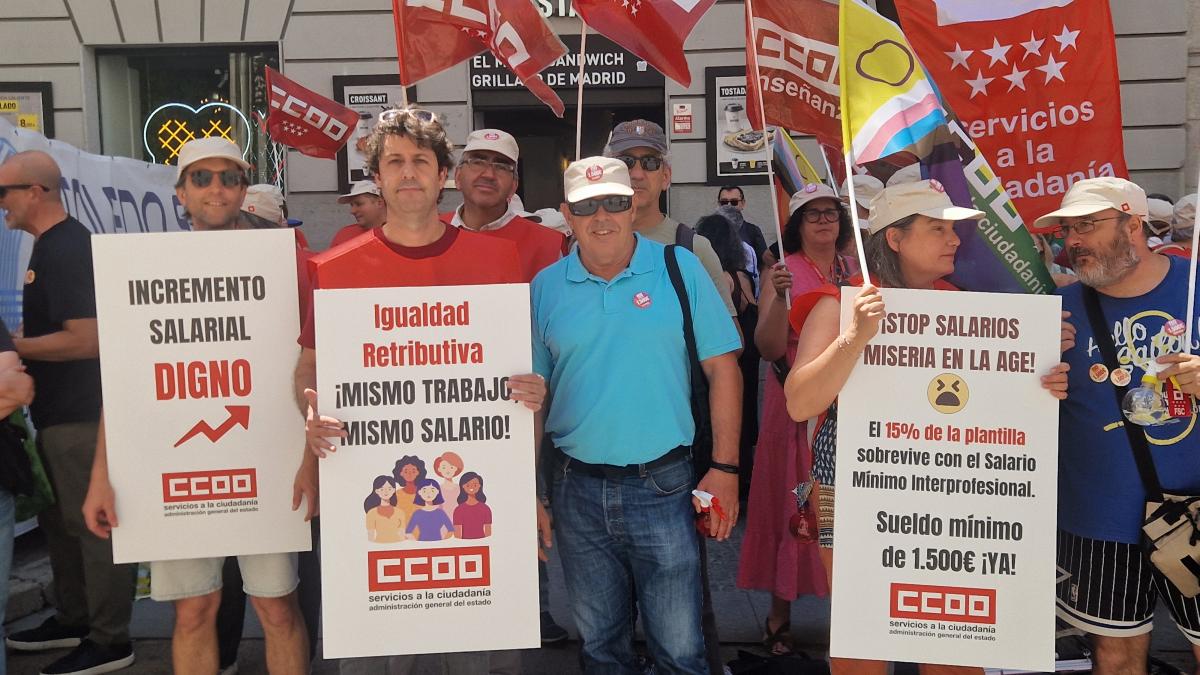 Concentración CCOO en la AGE de 9 de junio de 2026