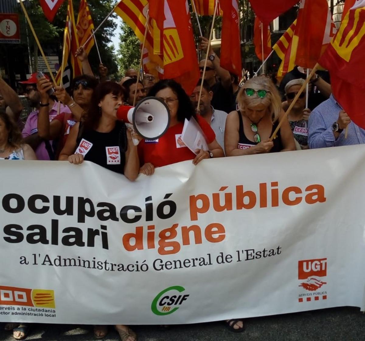 Concentración en Barcelona en defensa de los Servicios Públicos