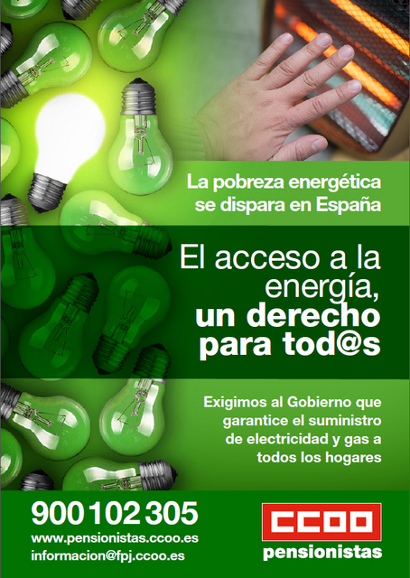 Cartel de la campaña de la Federación de Pensionistas de CCOO