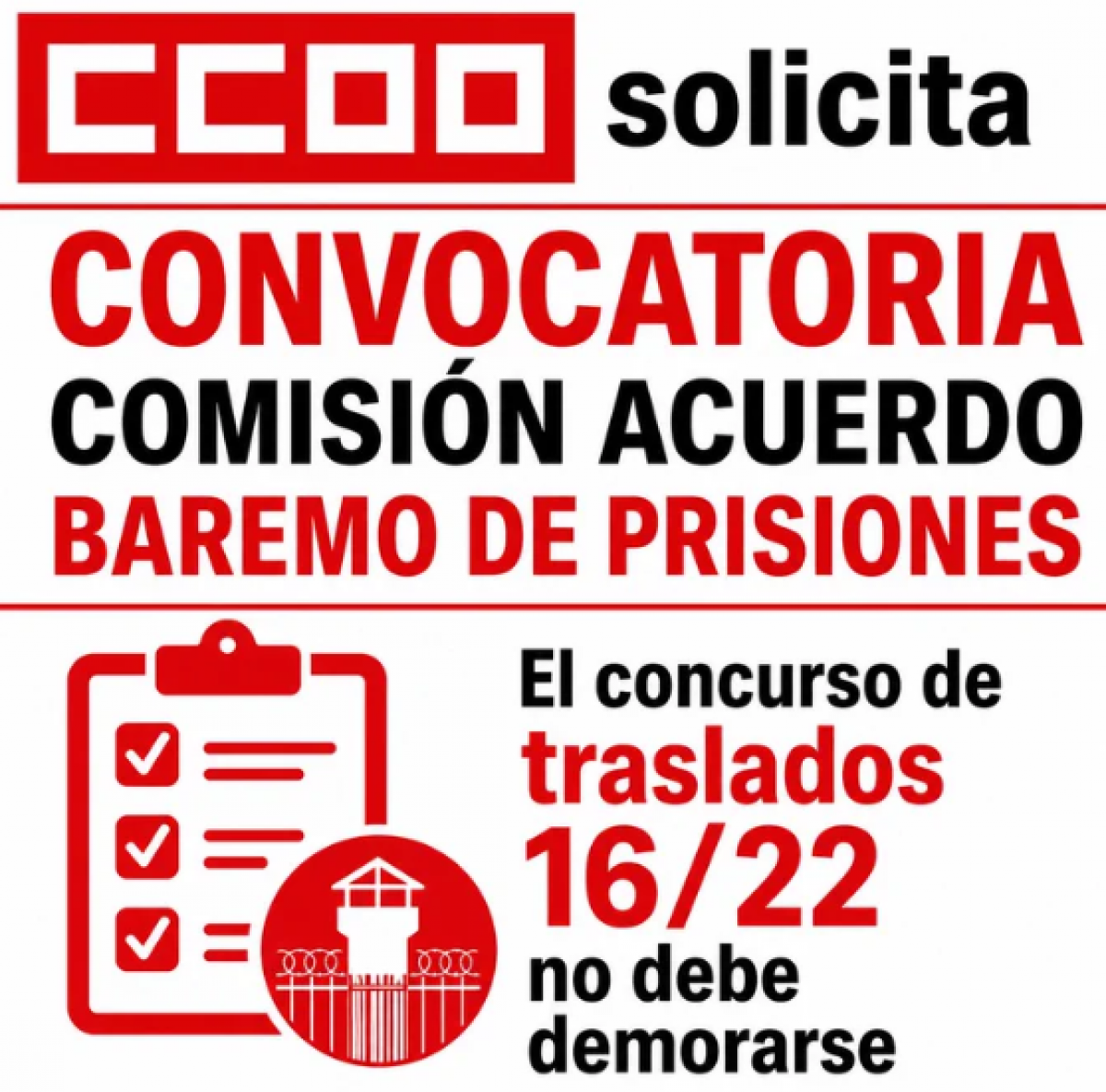 Petición convocatoria comisión acuerdo de baremo