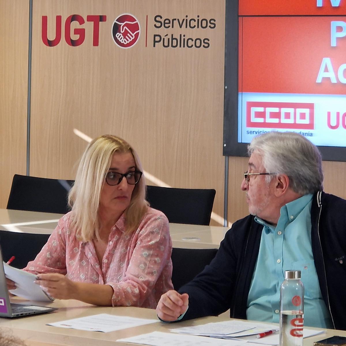 Rueda de prensa para la eliminación de la brecha salarial dentro de la AGE en la negociación del V Convenio Único del personal laboral