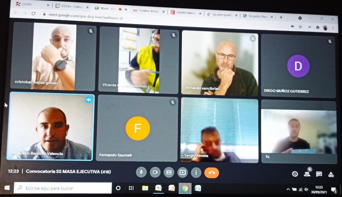 Reunión de la Sección Sindical Intercentros de CCOO del Grupo MASA
