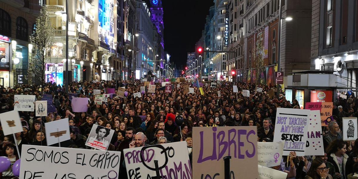 Manifestacion 8M, Día Internacional de la Mujer Trabajadora, Madrid 2019