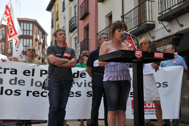 Lectura del manifiesto en Valladolid.