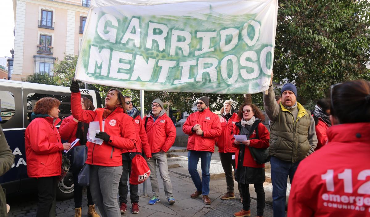 Concentración de la plantilla de Madrid 112