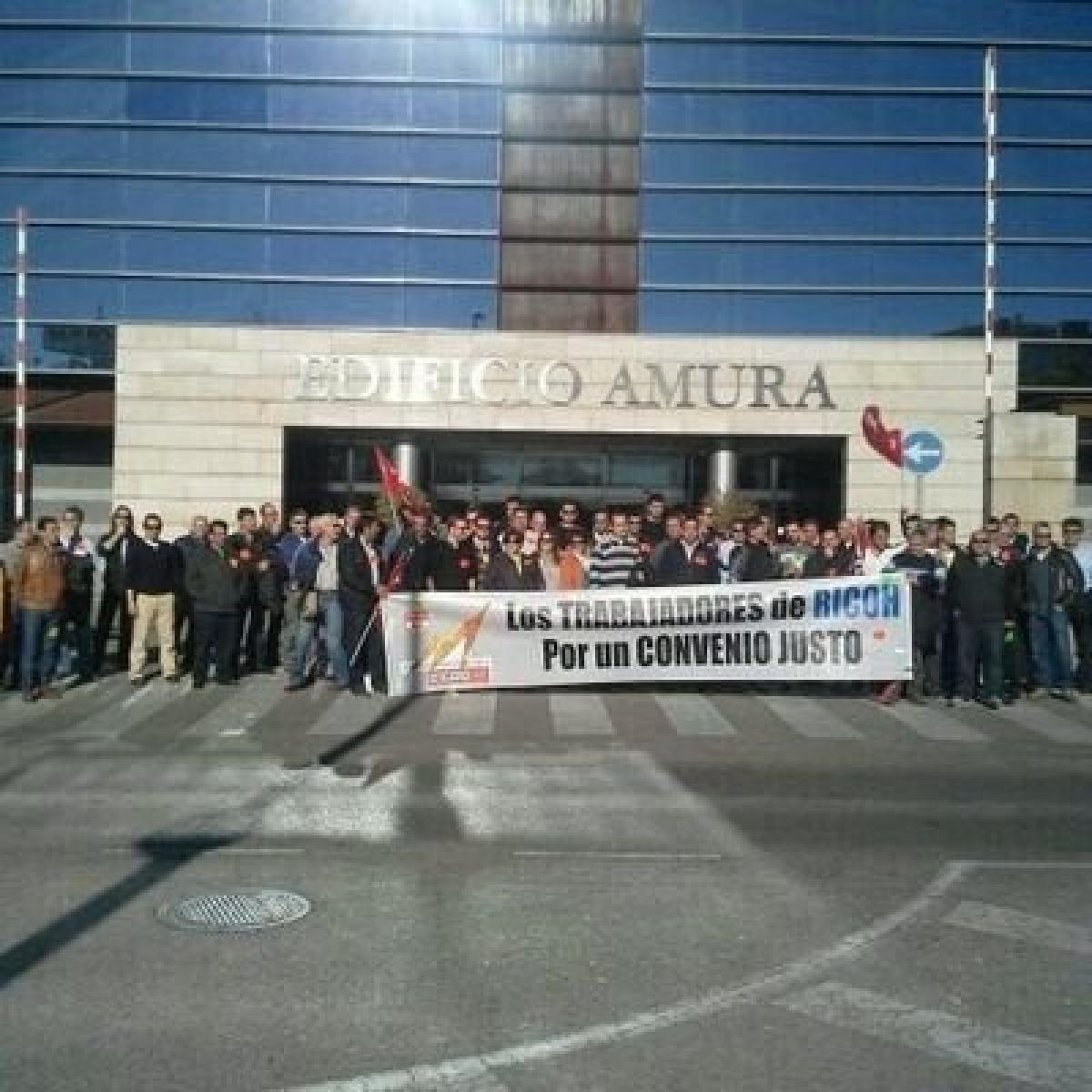 Movilización de los trabajadores y trabajadoras de la empresa Ricoh España (foto de archivo)