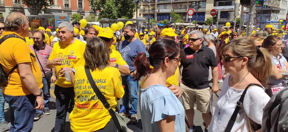 Gran marcha en Madrid #1JUN en defensa del Servicio Público de Correos.