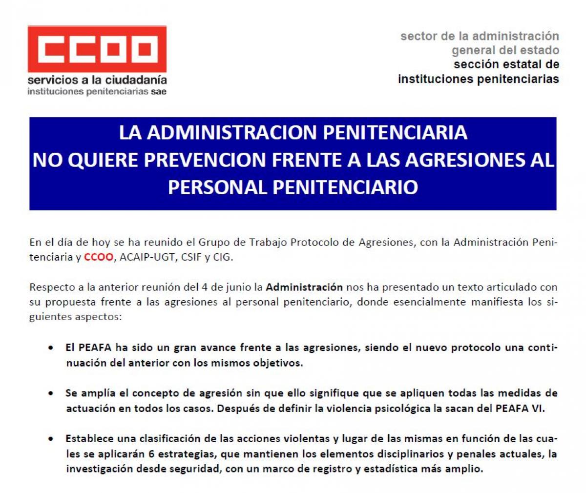 20241021 CCOO Nota GT Protocolo agresiones