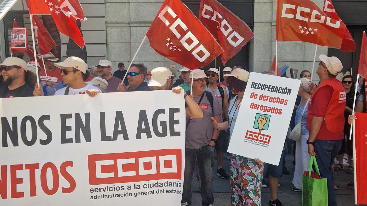 Concentración CCOO en la AGE de 9 de junio de 2026