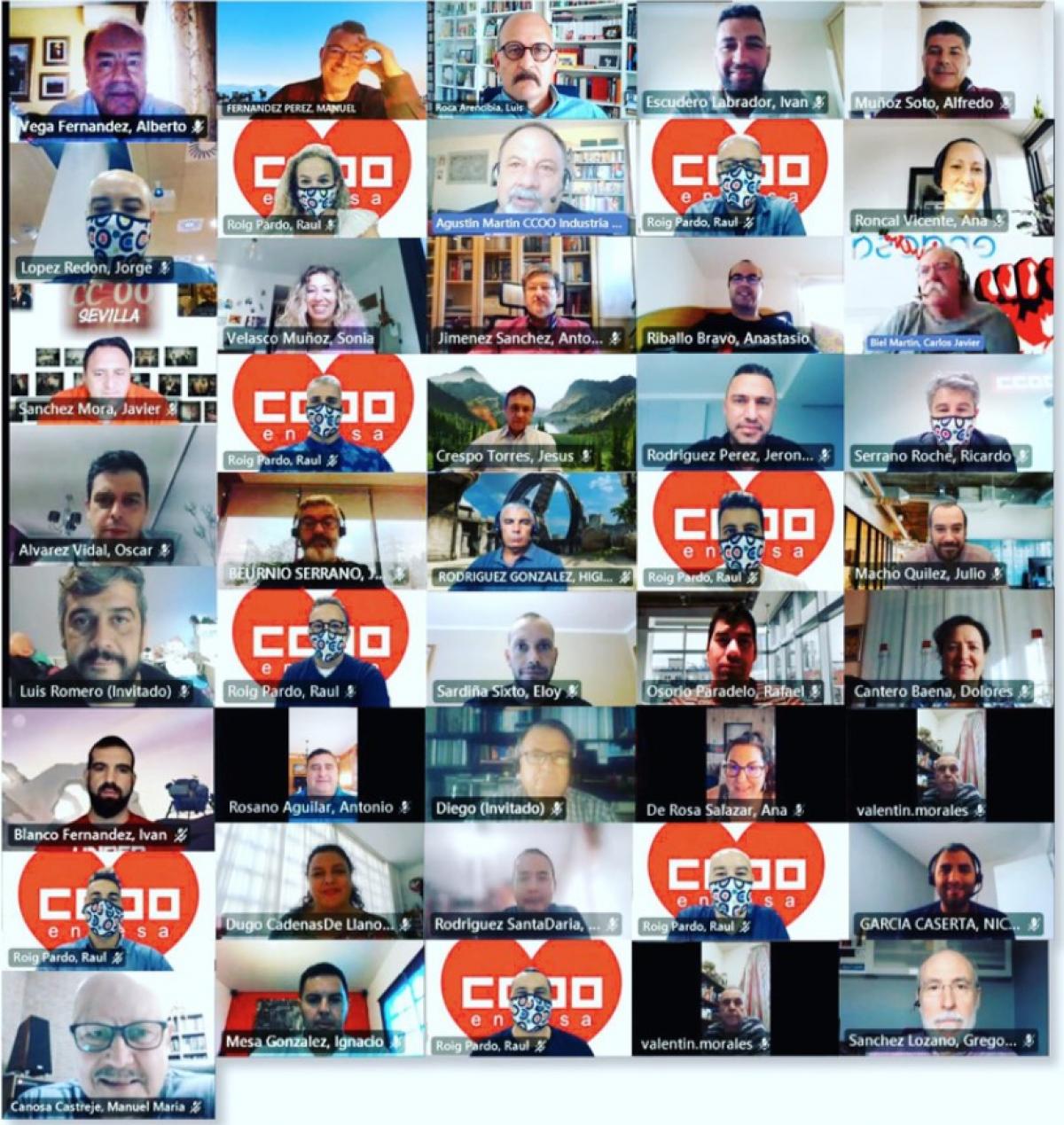 Imagen del consejo en el que se eligió a Ricard Serrano como secretario general de CCOO en Endesa