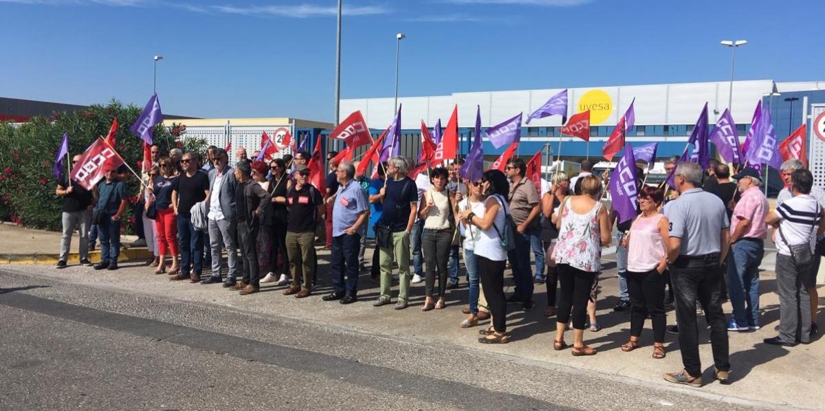 En octubre CCOO se concentró ante Uvesa contra el fraude de los falsos autónomos