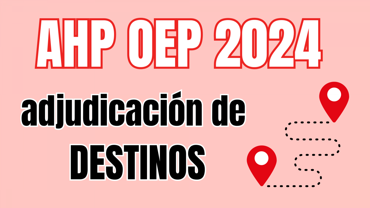 Adjudicacion destinos AHP