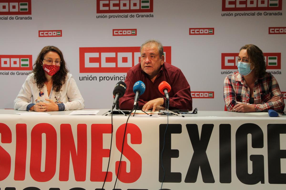 CCOO dando a conocer las carencias y la mala gestión del Ministerio de Interior en la prisión de Albolote
