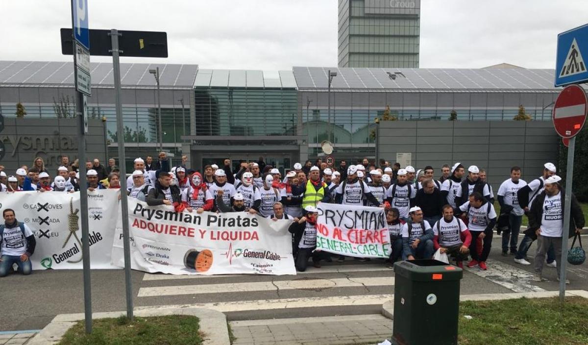 Concentración en la sede de Milán