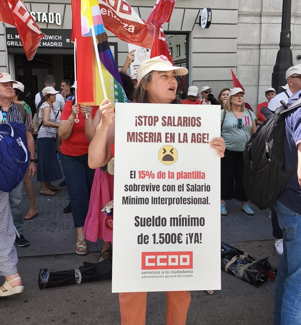 Concentración CCOO en la AGE de 9 de junio de 2026