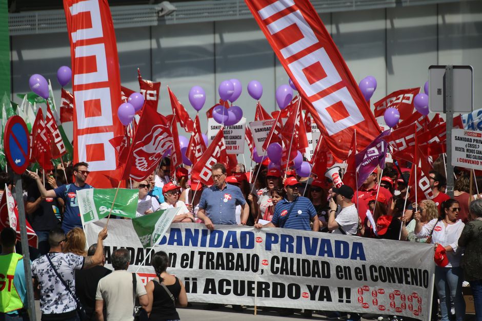 CCOO se moviliza contra la precarización de las plantillas de la sanidad privada
