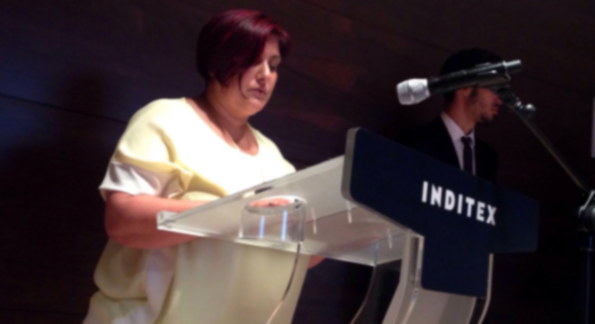 Carmen Lires, portavoz de CCOO en Inditex