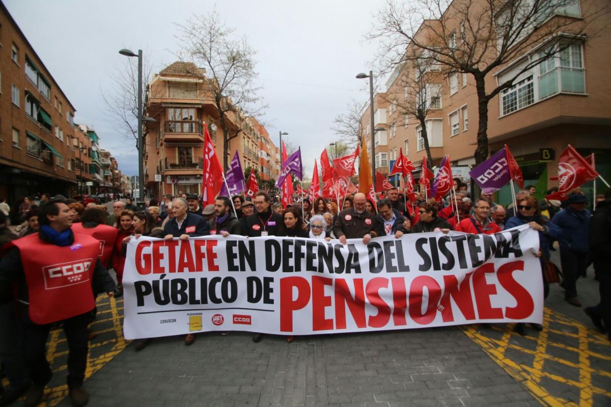 Un momento de la manifestación en Getafe