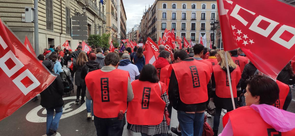3 de noviembre de 2022, movilización en Madrid bajo el lema Salario o conflicto.