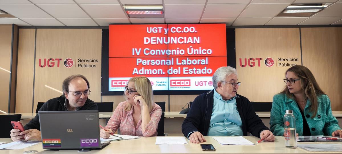 Rueda de prensa para la eliminación de la brecha salarial dentro de la AGE en la negociación del V Convenio Único del personal laboral