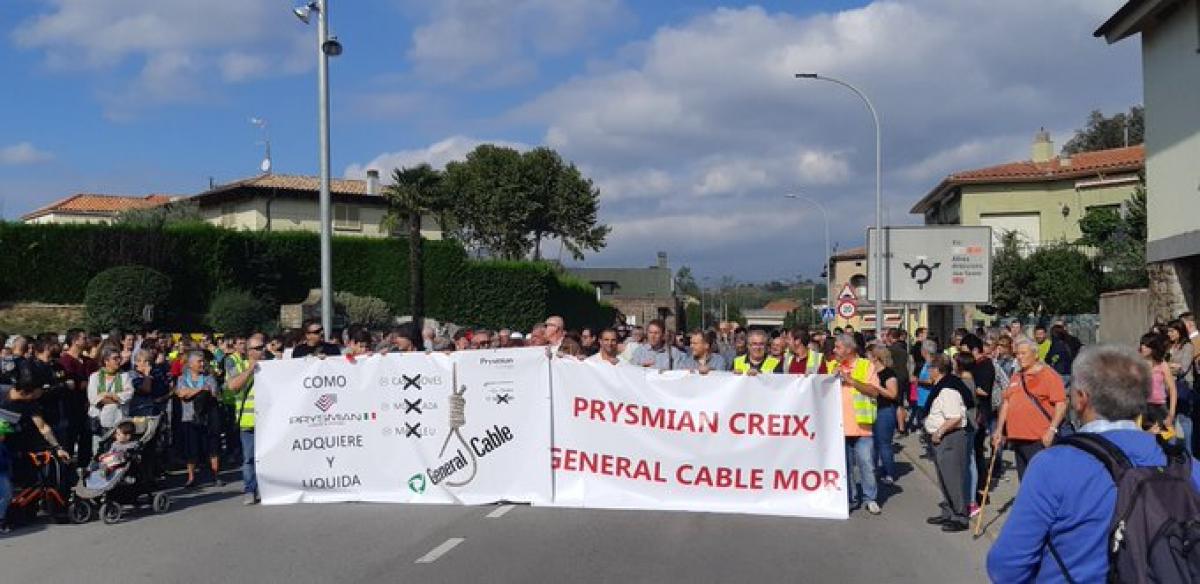 Concentración trabajadores de Prysmian