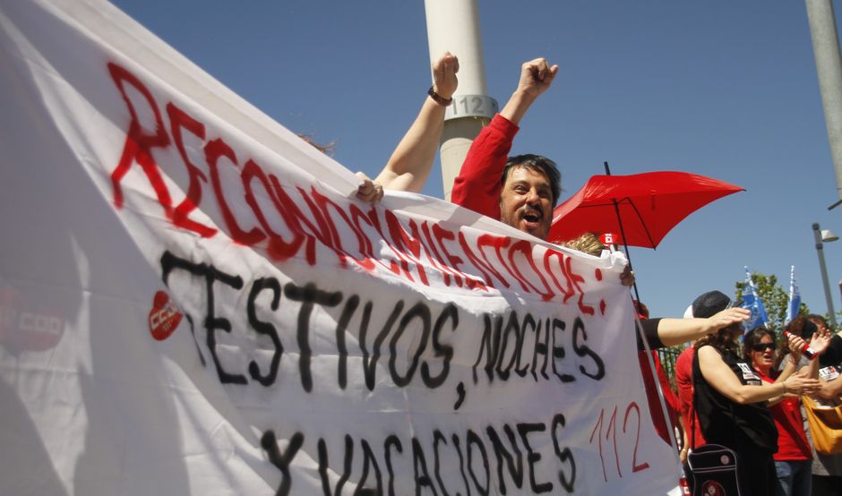 Huelga de la plantilla de Emergencias 112