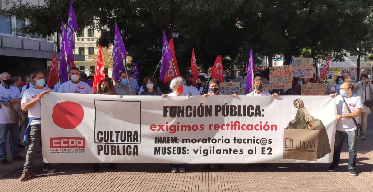 Concentración de CCOO de hoy, 15 de octubre, frente a Función Pública.