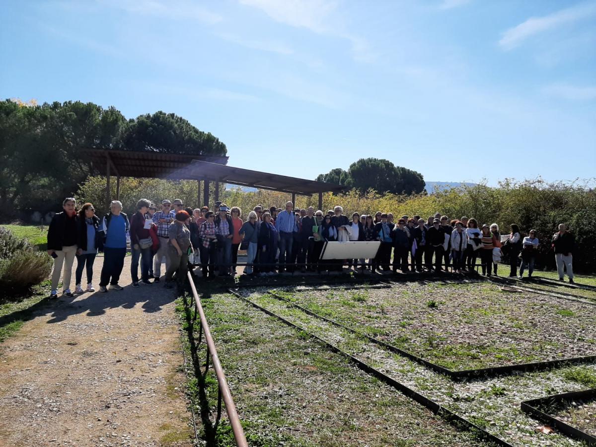 Un momento de la salida del Taller de Medio Ambiente a Complutum y El Encín