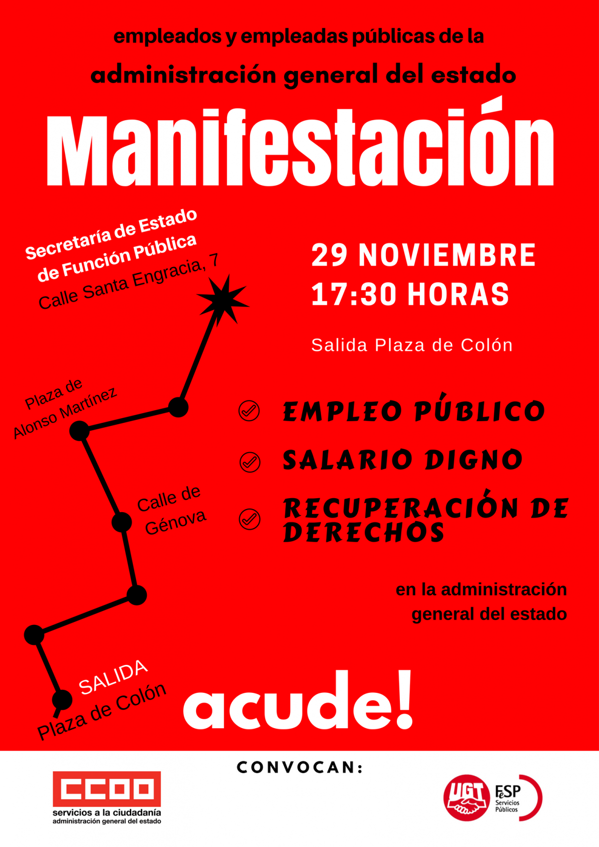 Manifestación del 29 de Noviembre de 2017