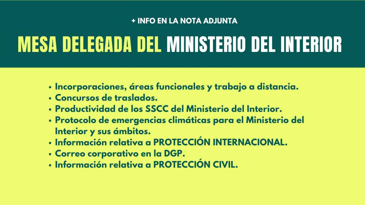 Mesa Delegada del Ministerio de Interior