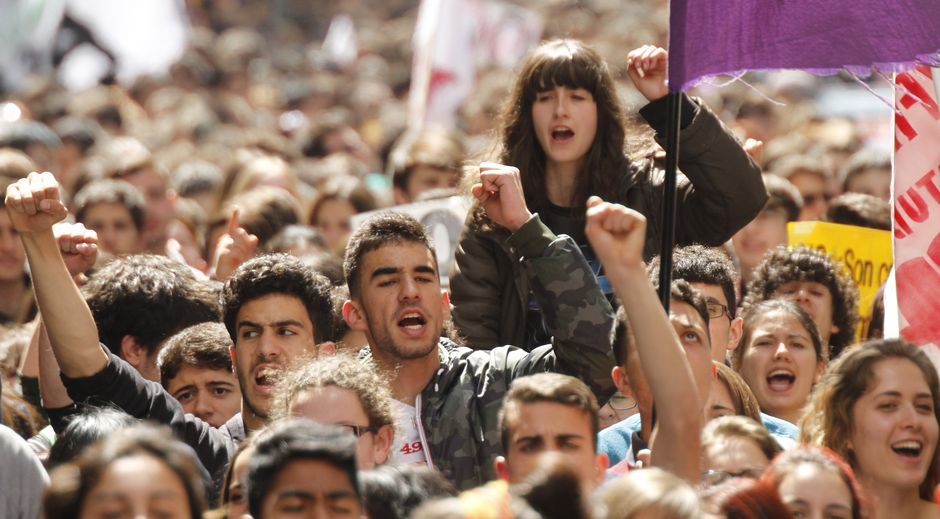 Manifestación de estudiantes por la derogación de la LOMCE, Madrid 14-4-2016