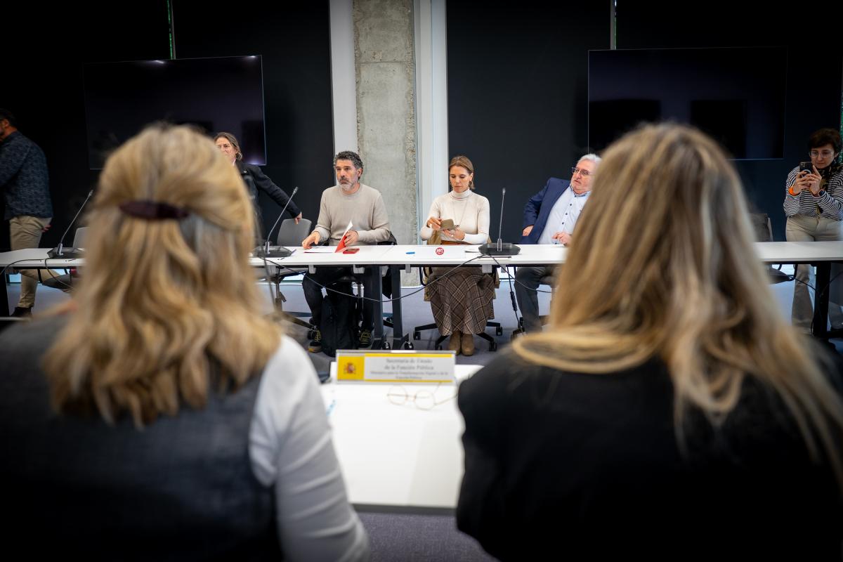 Reunión del Área Pública de CCOO, junto con UGT Servicios Públicos y CSIF