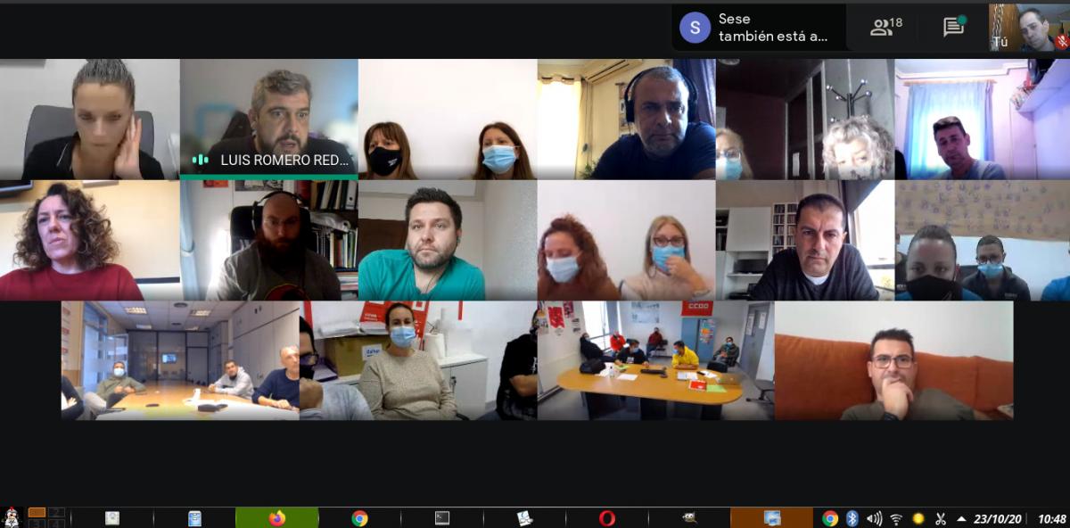 La reunión de la sección sindical se celebró por videoconferencia