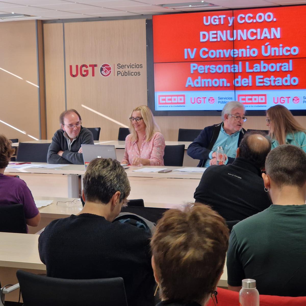 Rueda de prensa para la eliminación de la brecha salarial dentro de la AGE en la negociación del V Convenio Único del personal laboral