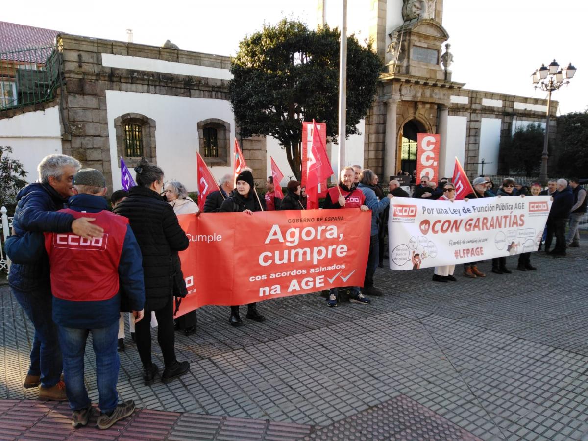 Concentración de empleados y empleadas de la AGE en Ferrol