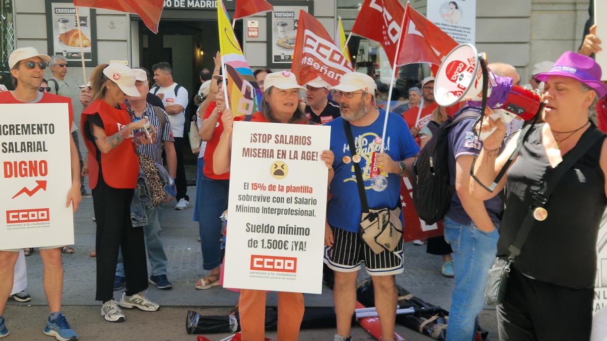 Concentración CCOO en la AGE de 9 de junio de 2026