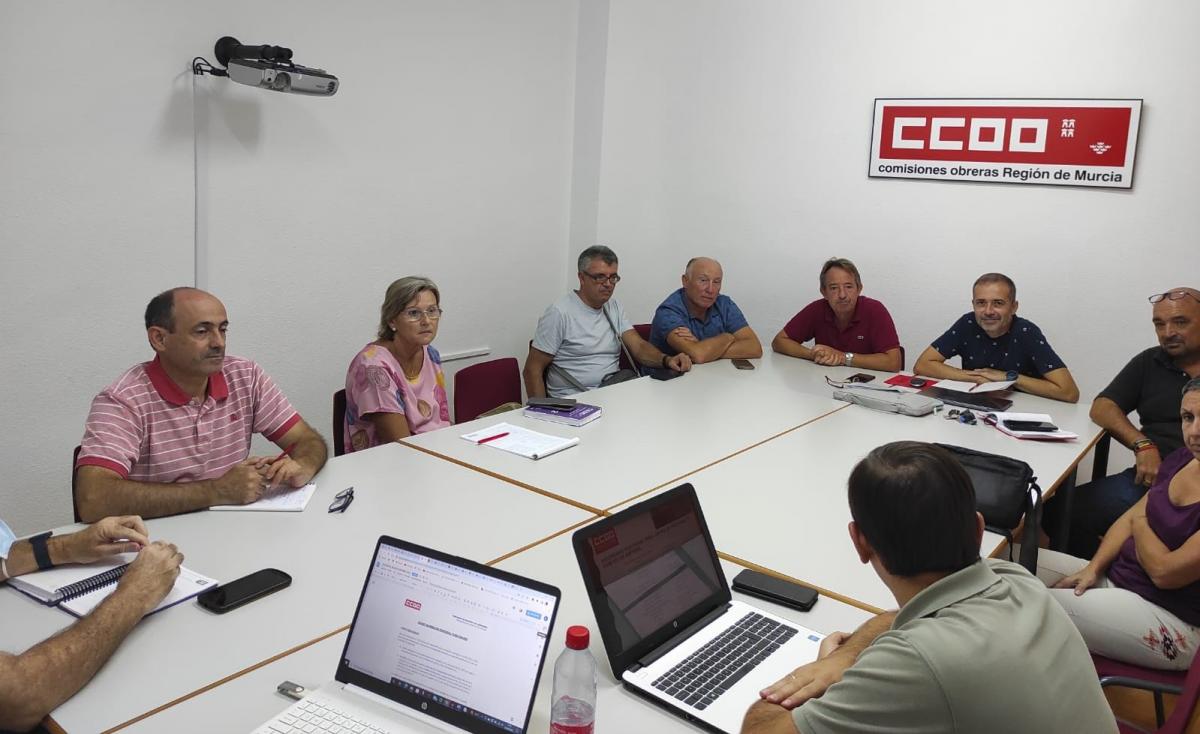 Reunidos en Asamblea con delegados y delegadas de CCOO en Murcia