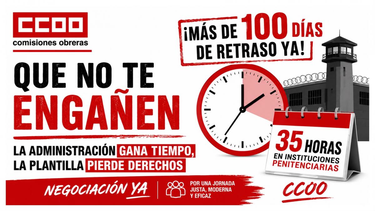 35h en prisiones. Más de 100 días de retraso