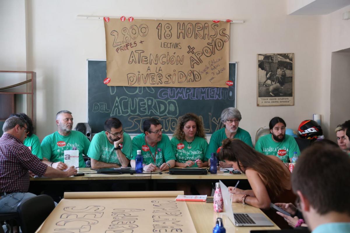 CCOO se encierra por el cumplimiento del Acuerdo Sectorial