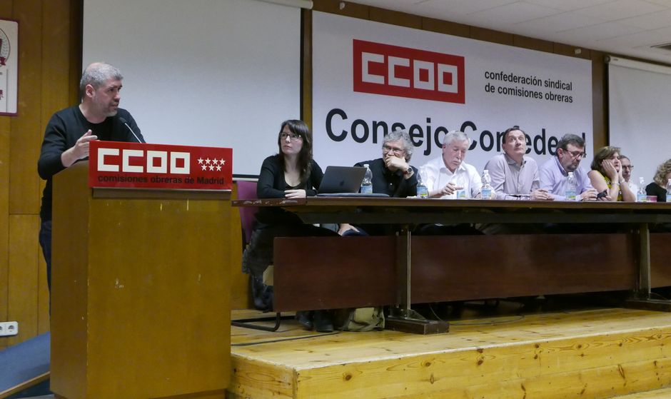 Unai Sordo interviene en el Consejo Confederal extraordinario