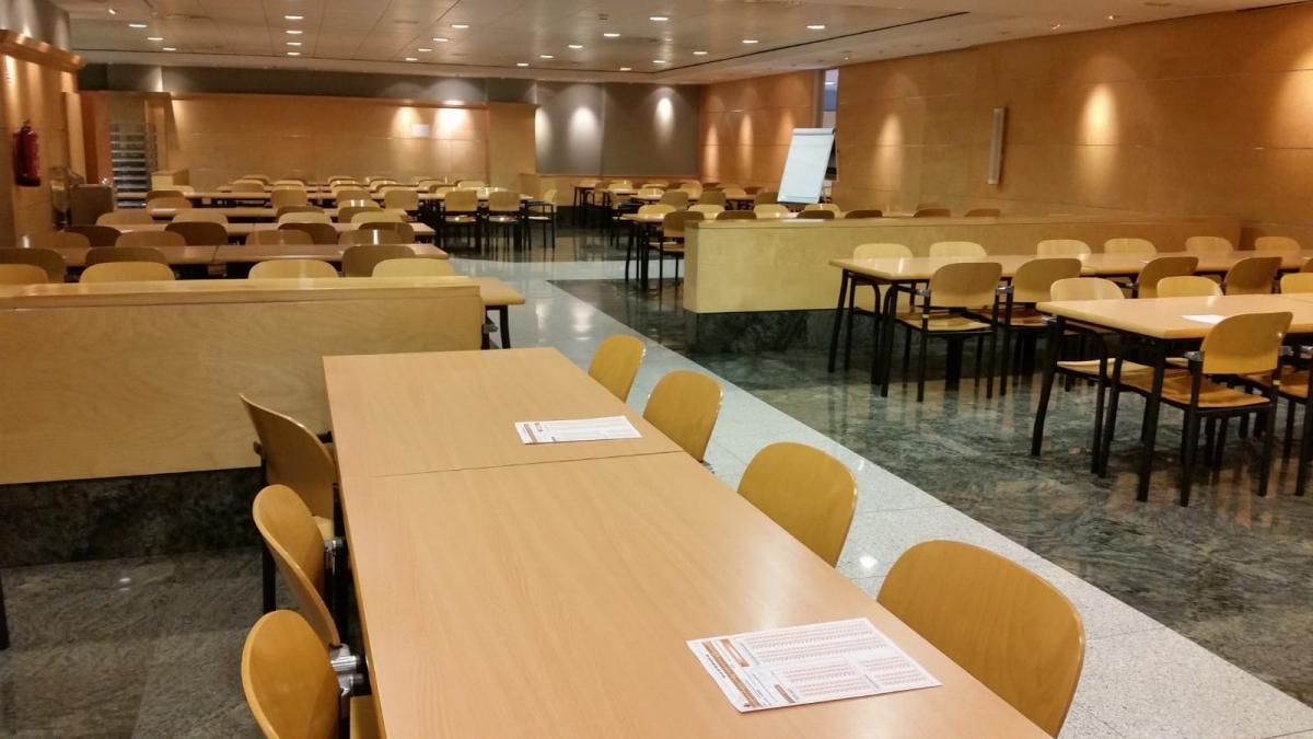 Sala utilizada para los exámenes de la Oferta de Empleo Público