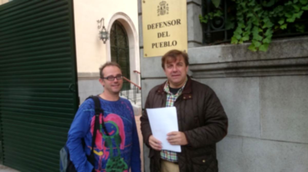 Juan José Regatos y Alfredo Sánchez en la sede del Defensor del Pueblo