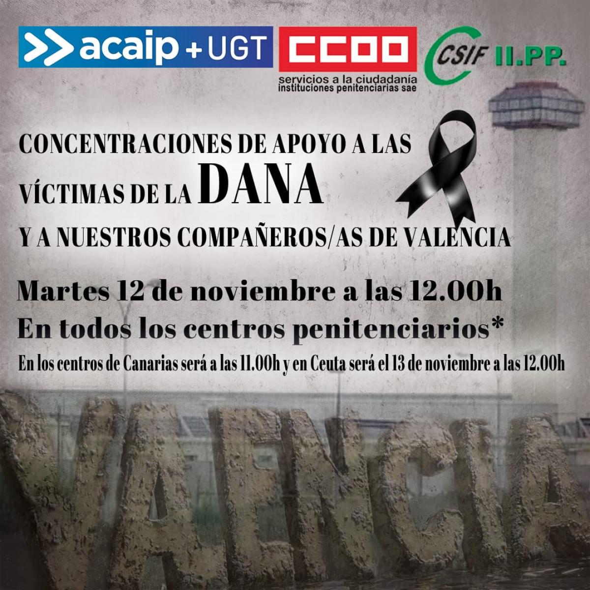 Concentraciones de apoyo vctimas de la DANA