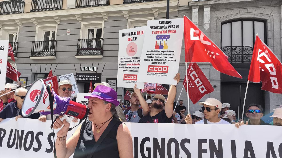 Concentración CCOO en la AGE de 9 de junio de 2026