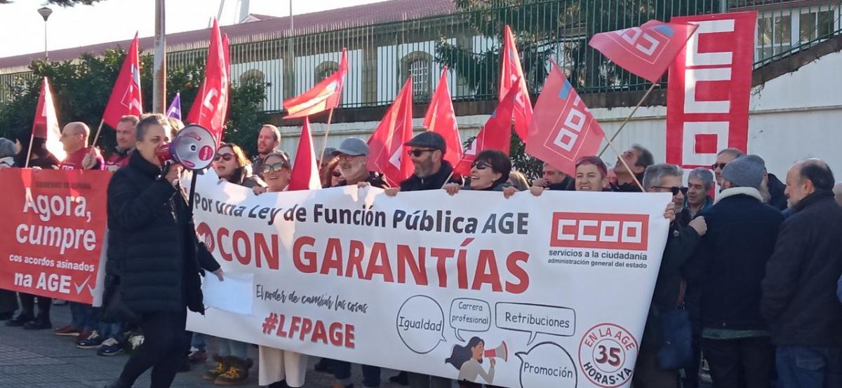 Concentración de empleados y empleadas de la AGE en Ferrol