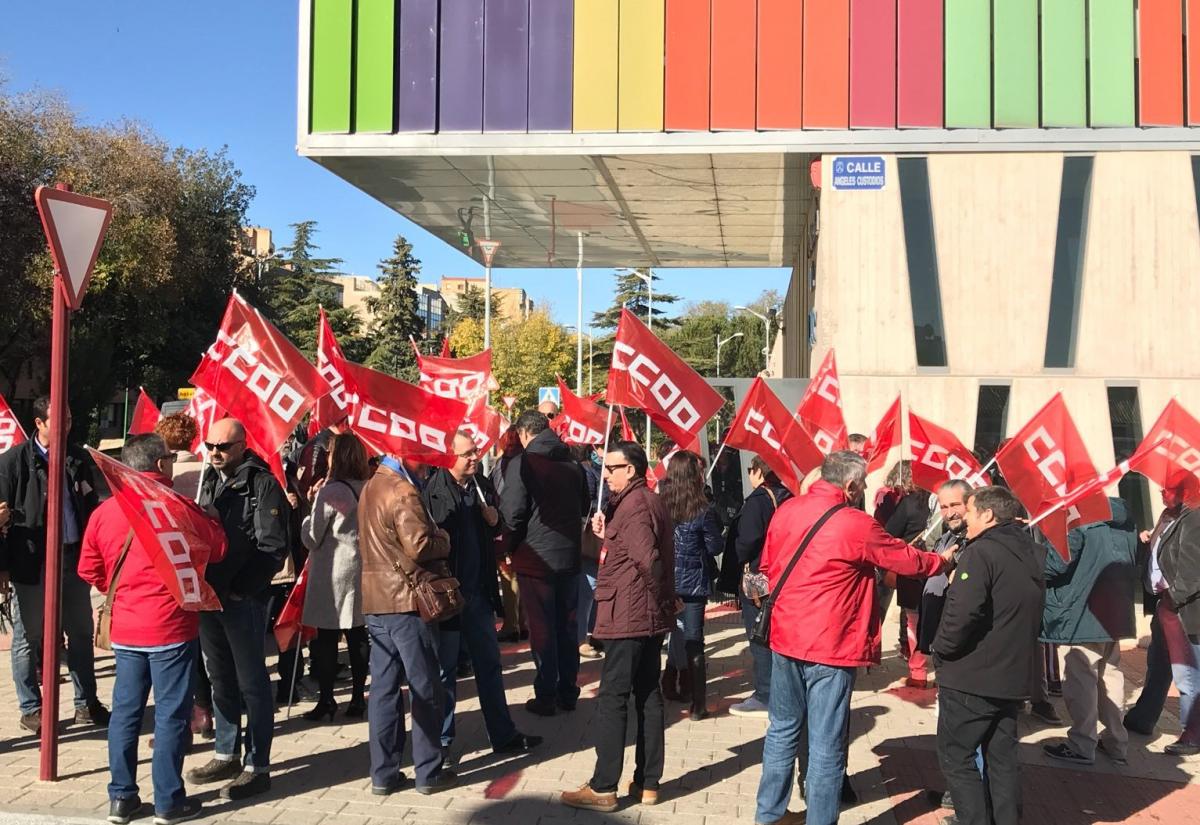 La concentración en el Parque Líneal de Albacete (Comisaría)