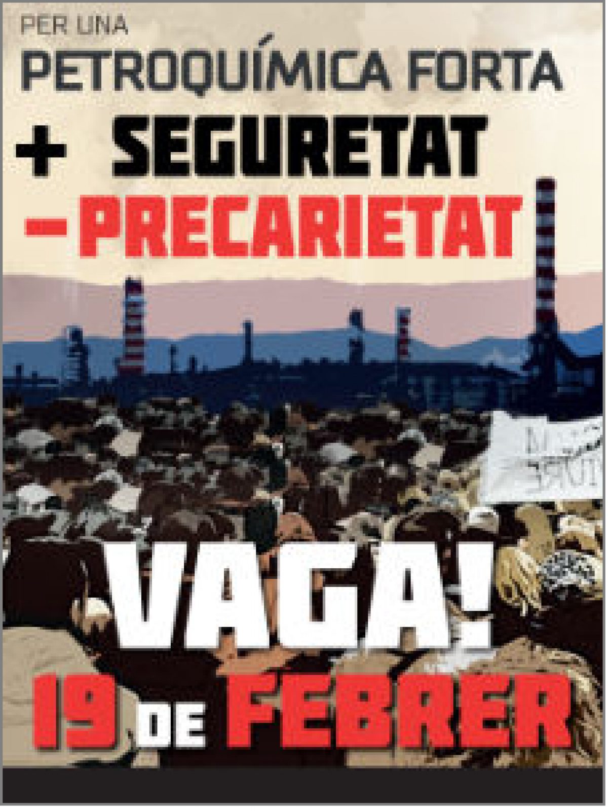 Cartel huelga Petroquímica