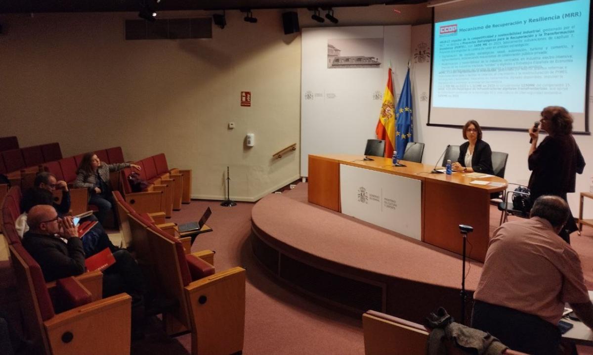 Alicia Durán en un momento durante la presentación del informe en Madrid