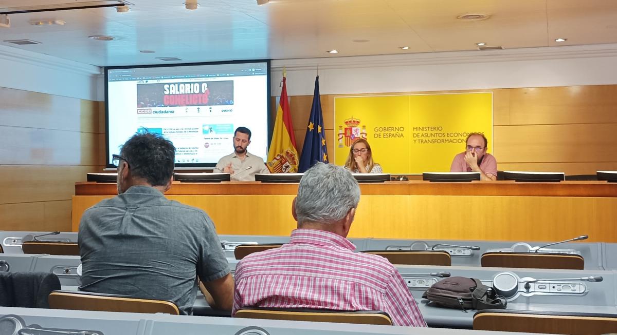 Reunión en Asamblea con delegados y delegadas de CCOO en Madrid